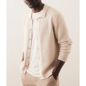 Marine Layer Arthur Sweater Button Down Cardigan Oatmeal Size XL Grandpa Dad